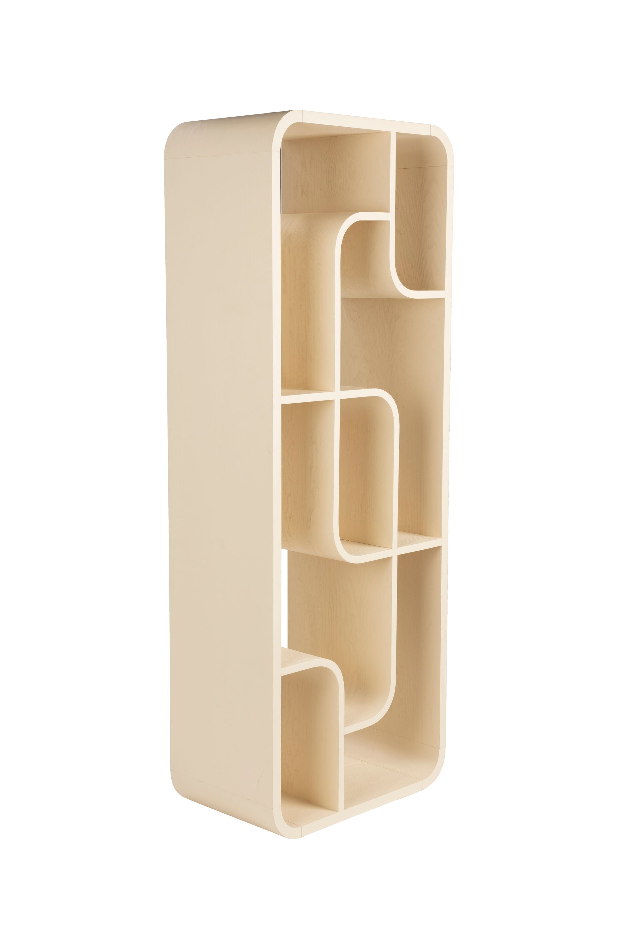 Zuiver Seven Abstract Beige Oak Wood Display Unit